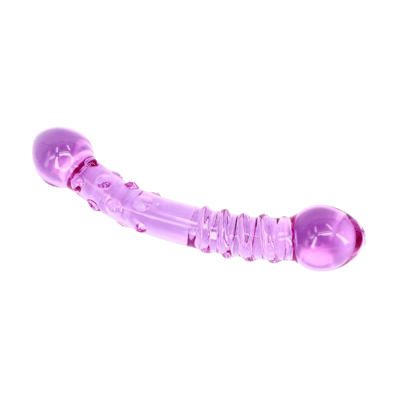 Purple Rain Glass Dildo