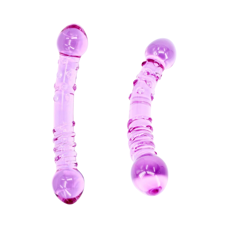 Purple Rain Glass Dildo