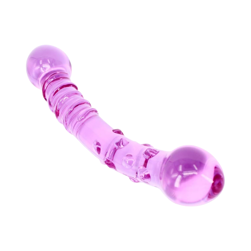 Purple Rain Glass Dildo