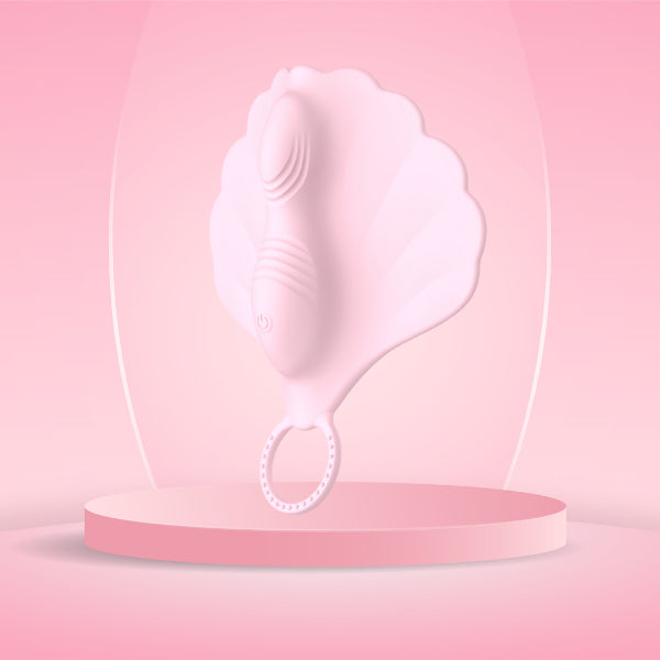 Sophia against a pink background