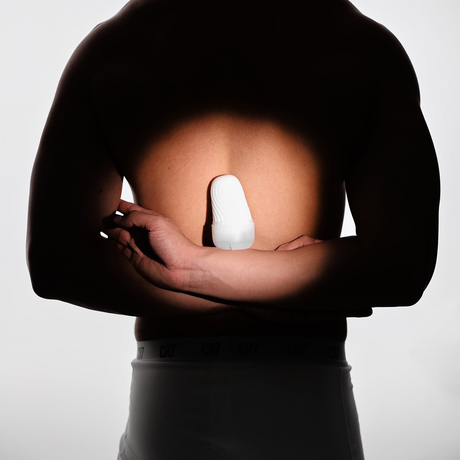 Silhouette of a man with Super illuminated