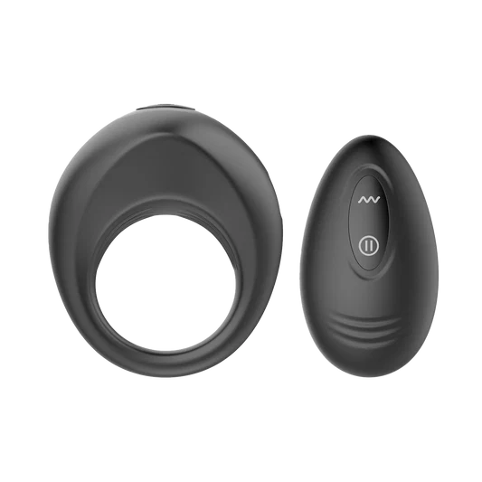 Black cock ring with a remote control on a transparent background