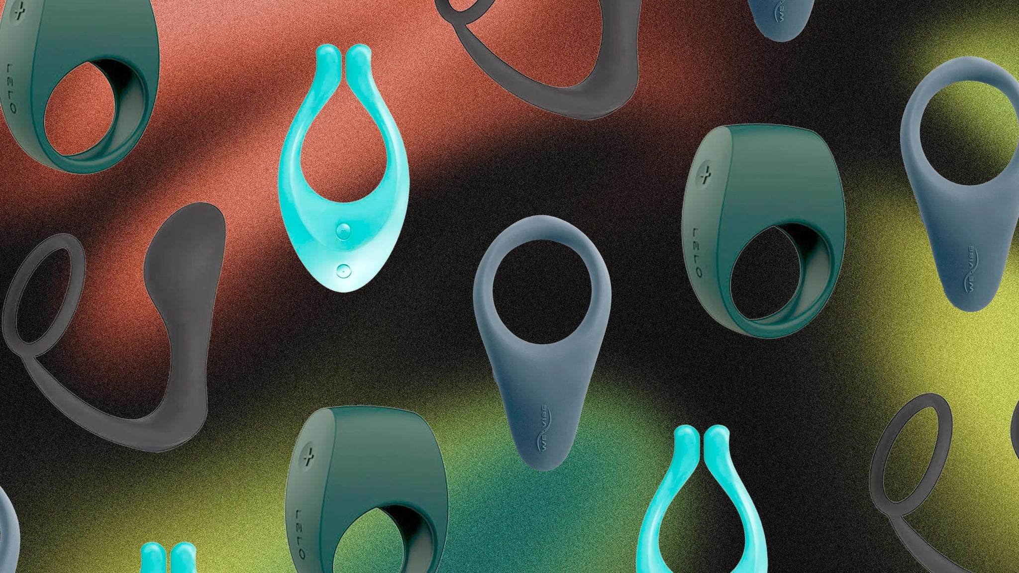 Collection of penis pumps against a blue background