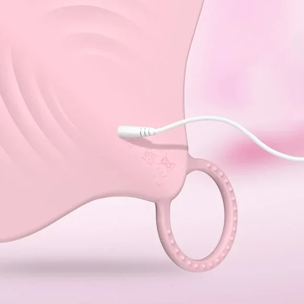 Closeup of charging port behind Sophia