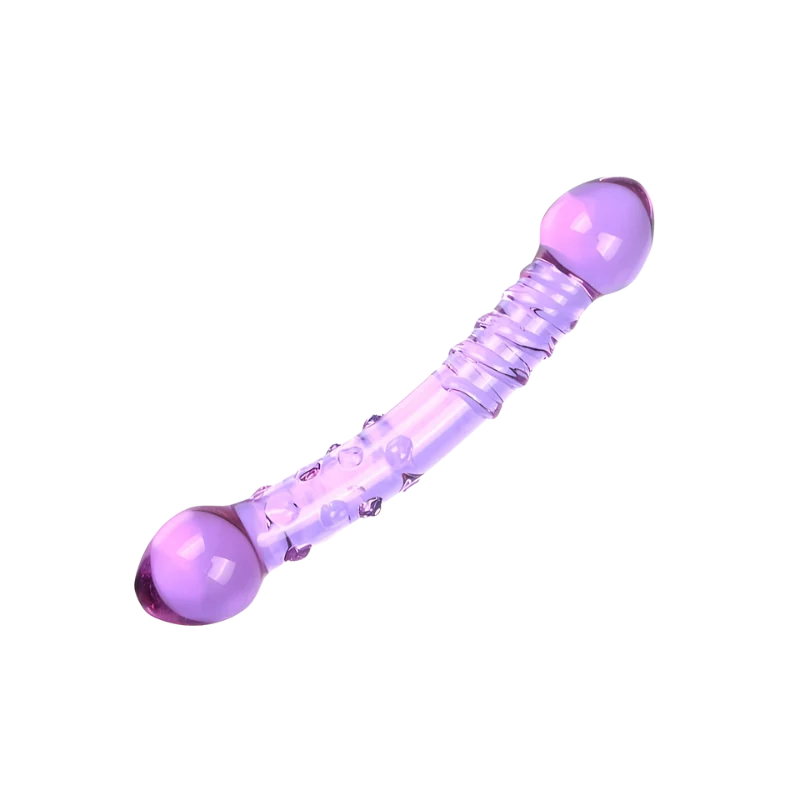 Purple Rain Glass Dildo