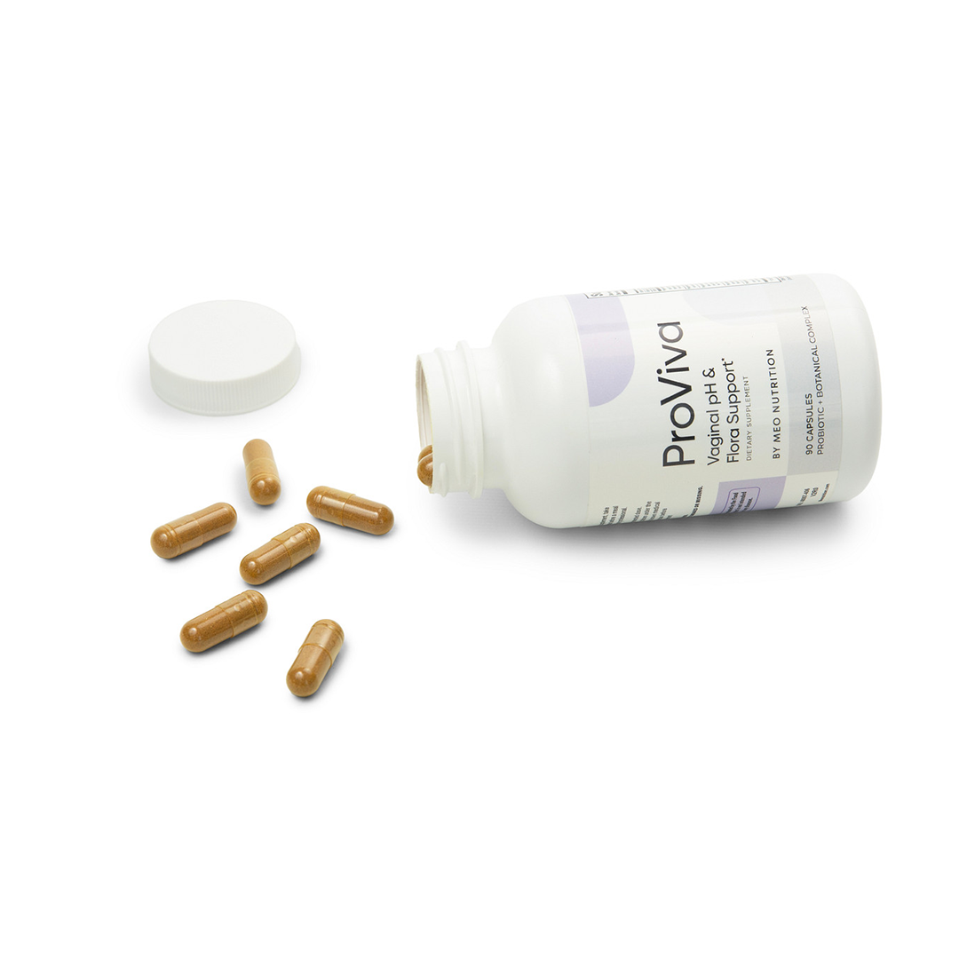 ProViva supplement bottle with capsules