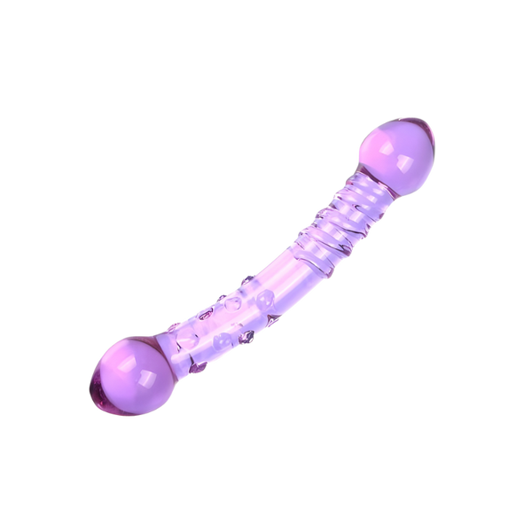 Purple Rain Glass Dildo