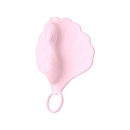3/4 view of Sophia grinding vibrator with remote